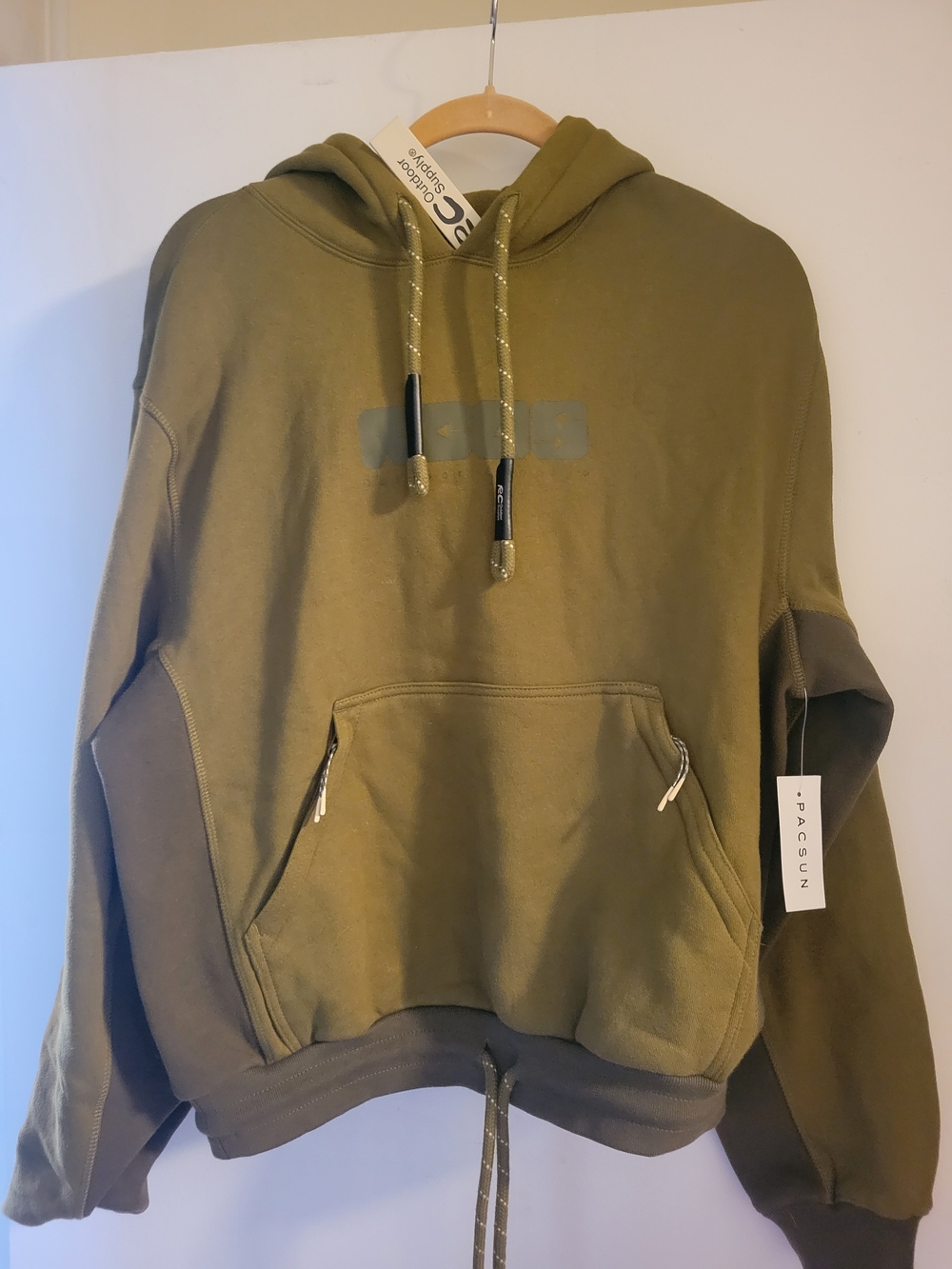 PacSun Reese Cooper Outdoor Supply Olive Green Men's Hooded Sweatshirt